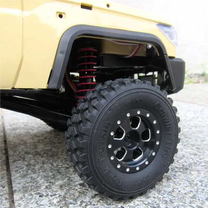 Odies-carros de controle remoto pneus rc carro rodas de metal e aro hub para 1/16 wpl rc carro rc peças atualização