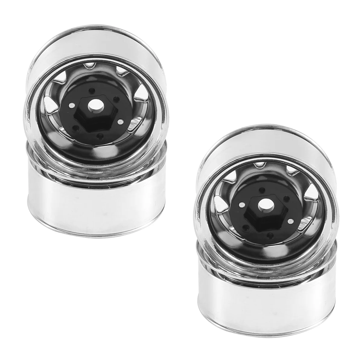

ABMW-4PCS 1.55 Metal Beadlock Wheel Rim Hub for 1/10 RC Crawler Car Axial Jr 90069 D90 CC01 LC70 ,5