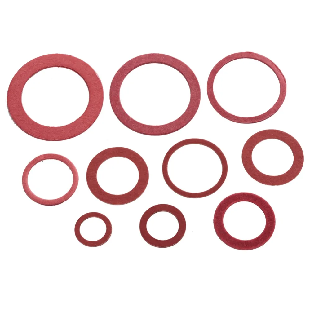 141PCS 18 Different Sizes Flat Washers Flat Fiber Seal Ring / O-Ring for Tap / for Plumbing Gasket Assortment Kit