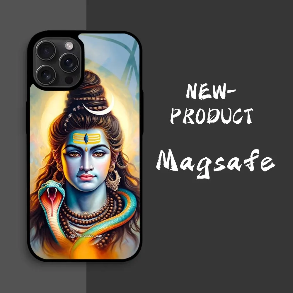 Hinduism Supreme Lord Shyva Man Phone Case For IPhone16 15 14 13 12 11 Pro Xs Max Mini XR X 7 8 Plus Luxury Mirror Hard Funda