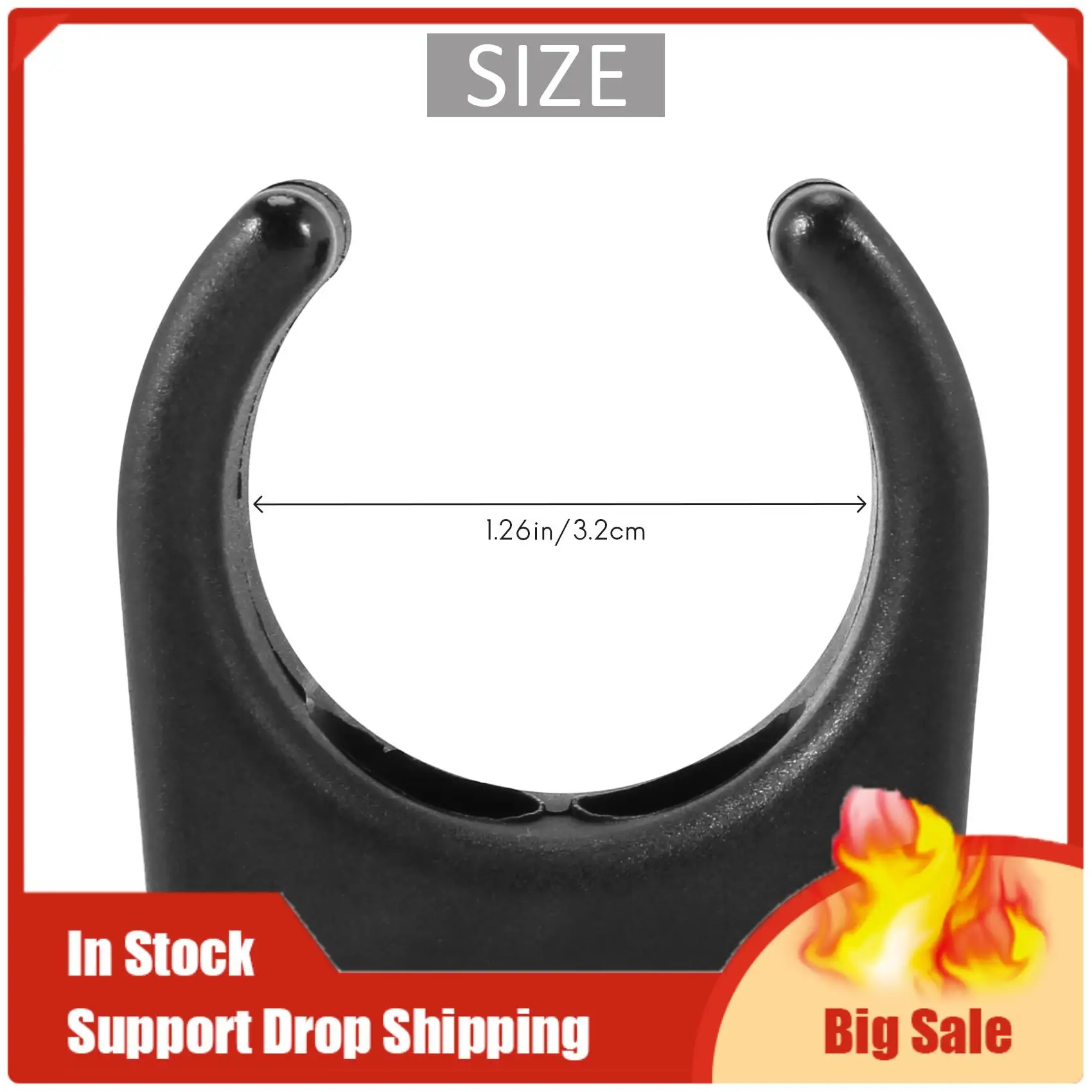 A35f novo 2 pçs clipe de escada de náilon barco gancho clipe para tamanho 1-1/4 Polegada diâmetro por conjunto uv acessórios marinhos iate barco