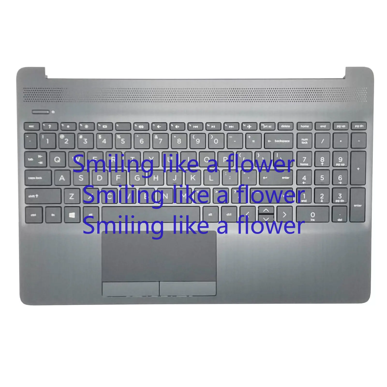 For HP 15-DW TPN-C139 15S-DU 15S-DY Wire-drawing Palmrest w/Backlit Keyboard