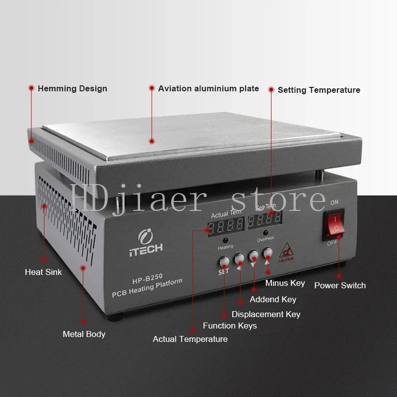 

HP-B540 PCB Heating Plate – 3300W Intelligent Heating Platform 500x400mm for PCB & Phone Repairs