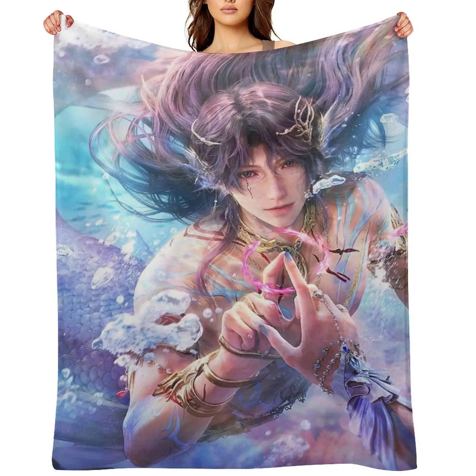 بطانية فانيلا مريحة لشخصية اللعبة الساحرة لسرير الأريكة والأريكة، بطانية خفيفة الوزن للحب والمساحة العميقة لغرفة المعيشة والقيلولة والنوم #2