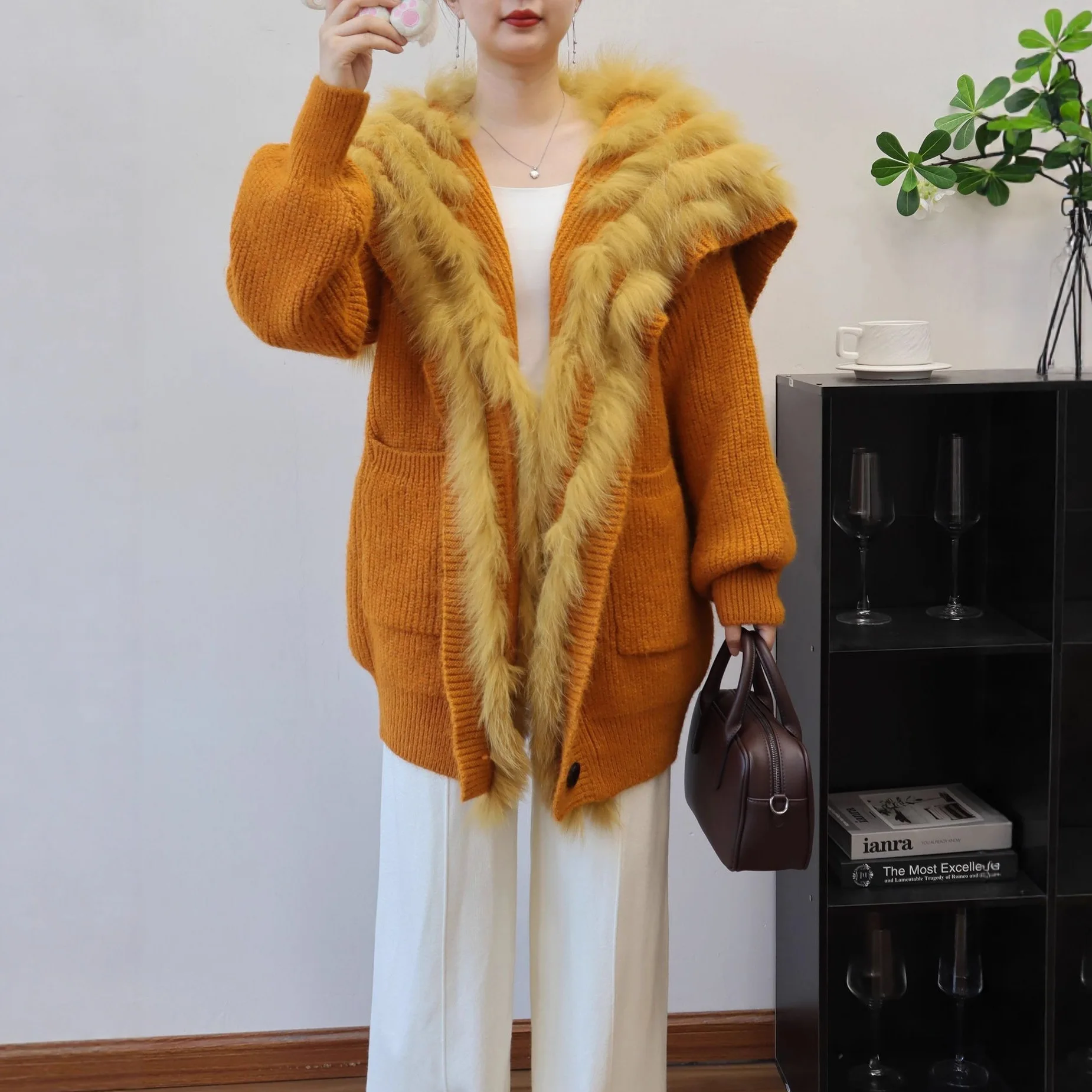 

Женское пальто, кардиган, свитера, пальто средней длины, куртки на молнии с отложным воротником Y2k, уличная одежда, элегантная вязка, осень-зима 2025