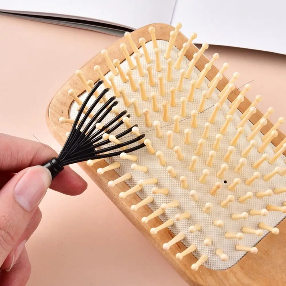 1PC Comb Hair Brush Cleaner Plastic Handle Cleaning Brush Remover Embedded Beauty Tools Cleaning Products Cleaning Supplies