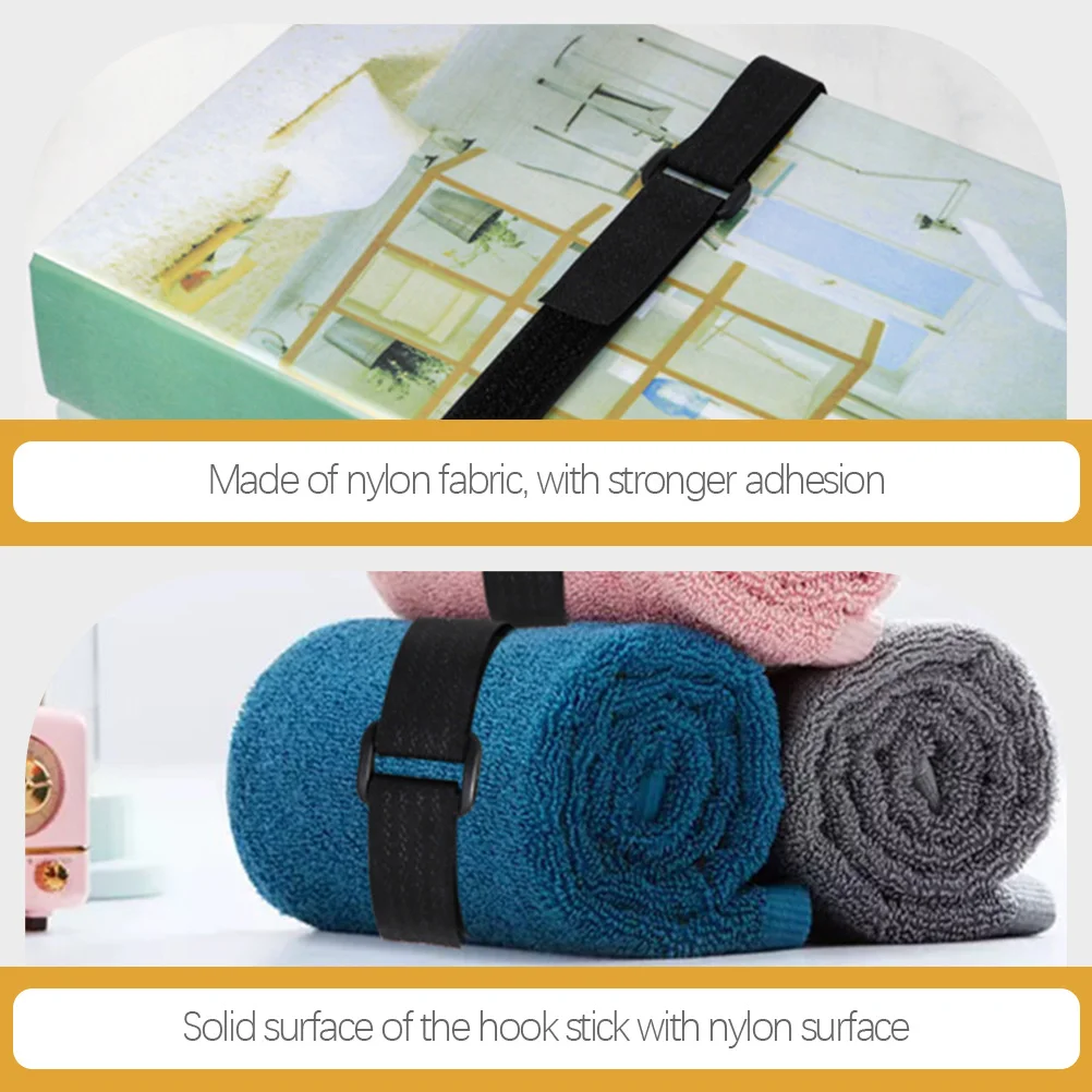 

1Set Cable Fastening Hook and Loop Strap Buckle Adjustable Nylon Cinch Strap Reusable Securing Cord Tie Organizer