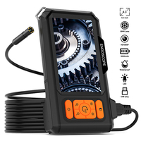 HD1080P Industrial Endoscope 4.3'' IPS Screen 8MM USB Camera 2-100M Car Pipe Sewer Inspection Borescope 2600mAh Waterproof 8LEDs