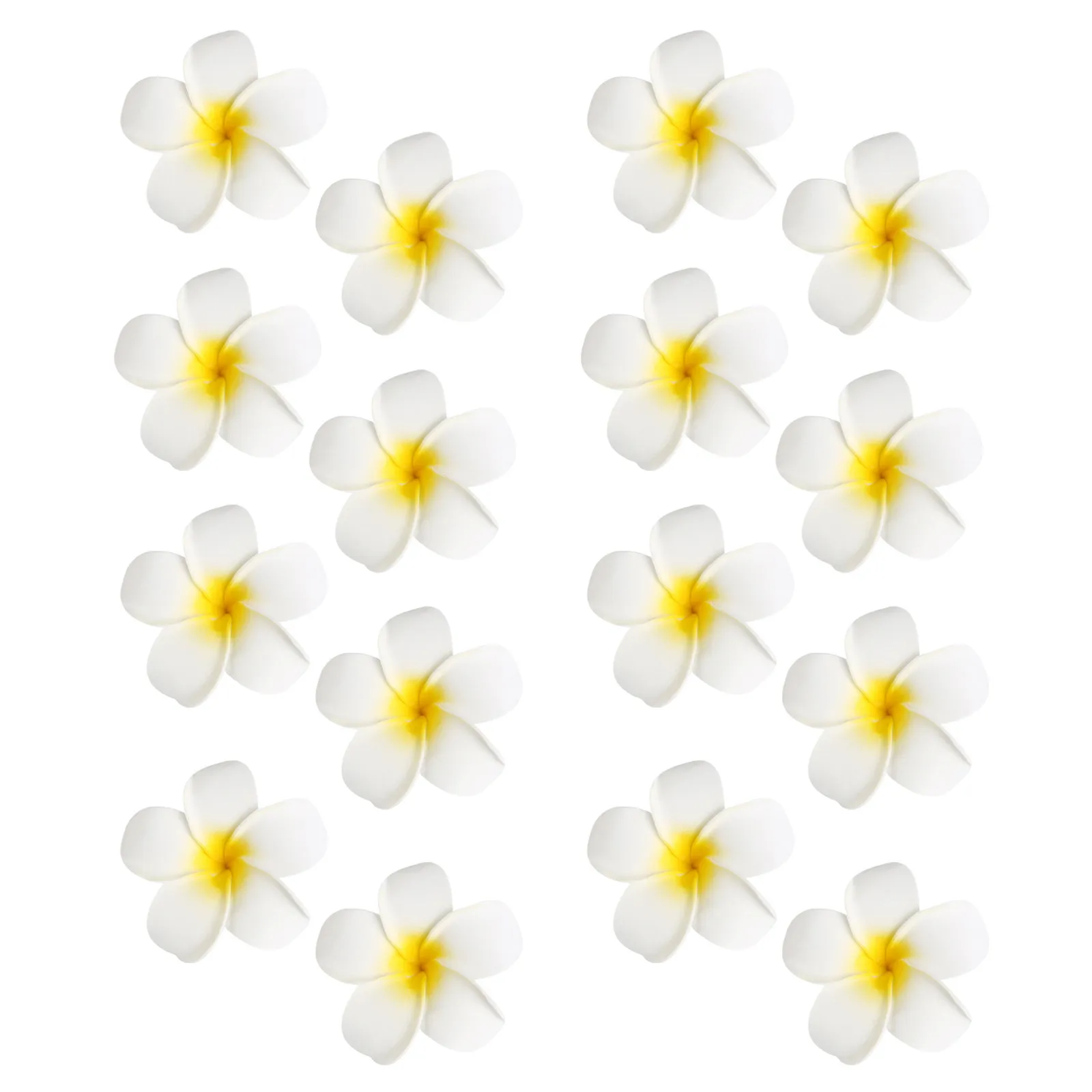 

25pcs Frangipani Hair Clips 7Cm Foam Petal Barrette For Women Flower Side Clamp Wedding Party Beach Vacation Accessory