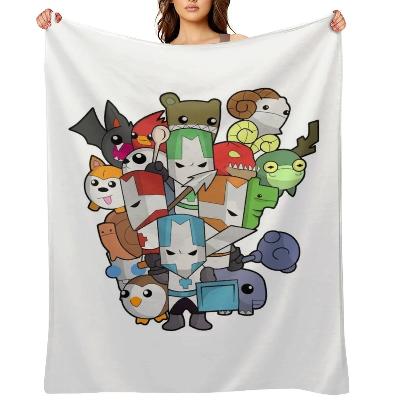 

Castle Crasher all knight Throw Blanket Luxury Thicken Flannels Soft Plaid Summer Blankets