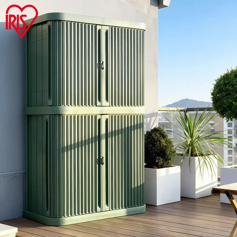Waterproof Outdoor Balcony Storage Cabinet for Garden Tools Gloves Sun Resistant Weatherproof Patio Organizer Unit