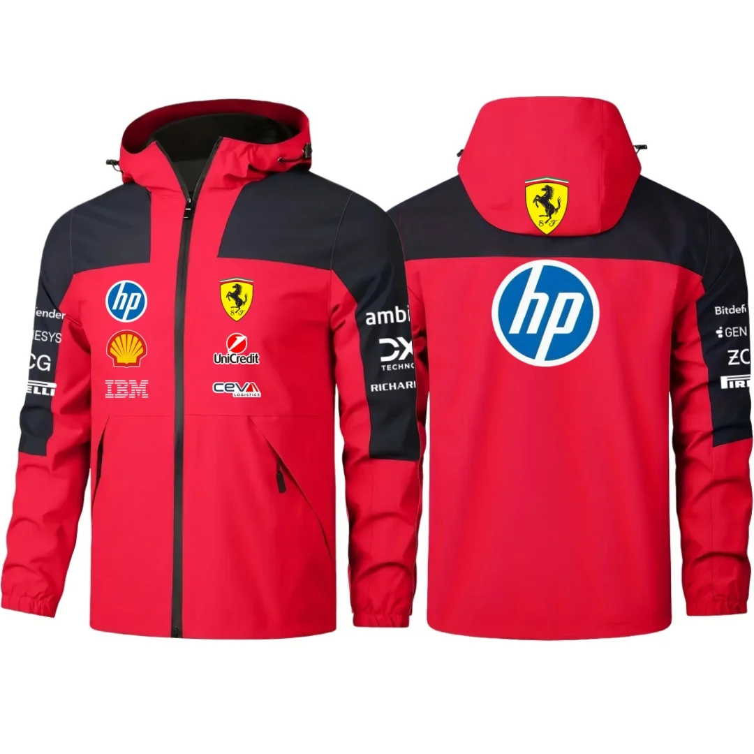 2026 Ferrari F1 driver No.16 Leclerc No.44 Hamilton same jacket with number, thin jacket for spring and autumn seasons, windproo view 5