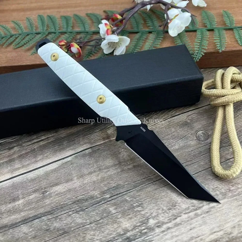 Couteau d'auto-défense en plein air, utilitaire de Combat, transport quotidien, multi-outils, aventure Camping survie, couteau à lame fixe, manche G10