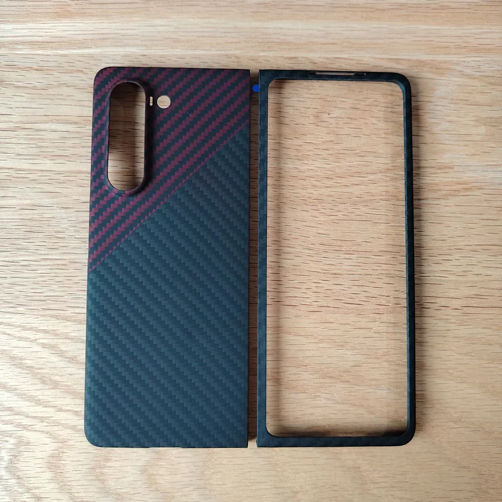 Imagem -03 - Hkfd-kevlar Aramid Carbon Fiber Case Leve Anti-risco Antiderrapante Fosco Anti-reflexo Lavável Samsung z Fold 5