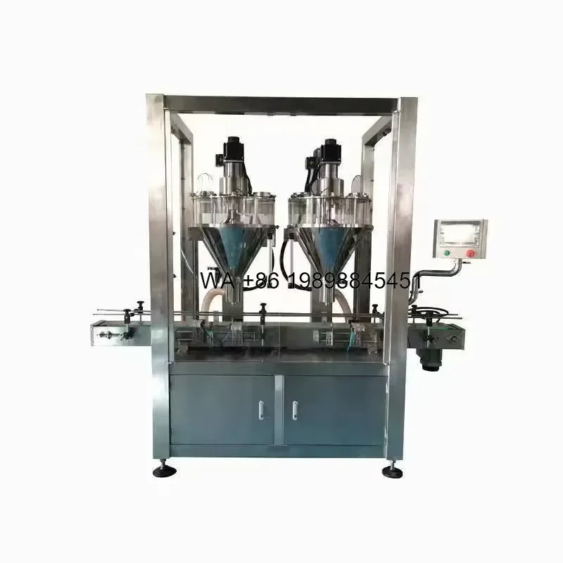 Wmwmnu Automatic Double Head Powder Auger Bottle Filling for Turmeric Spice Powder