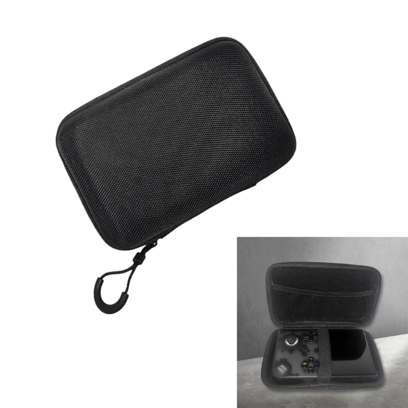 EVA Storage Bag Black Lightweight for An-bernic RG40XXV Handheld Game Console Waterproof and Shock Resistant Protections