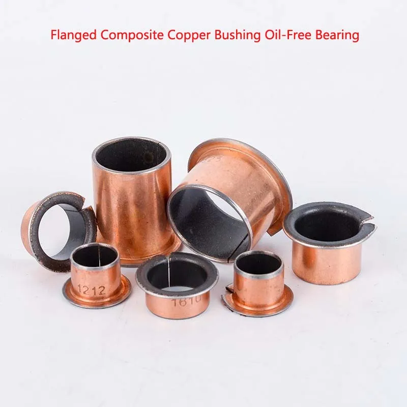 Flanged Composite Copper Bushing Oil-Free Bearing Wear-Resistant Flanged Bushing Copper Sleeve M5 M6 M7 M8 M9 M10 M10 M12  ~ M55