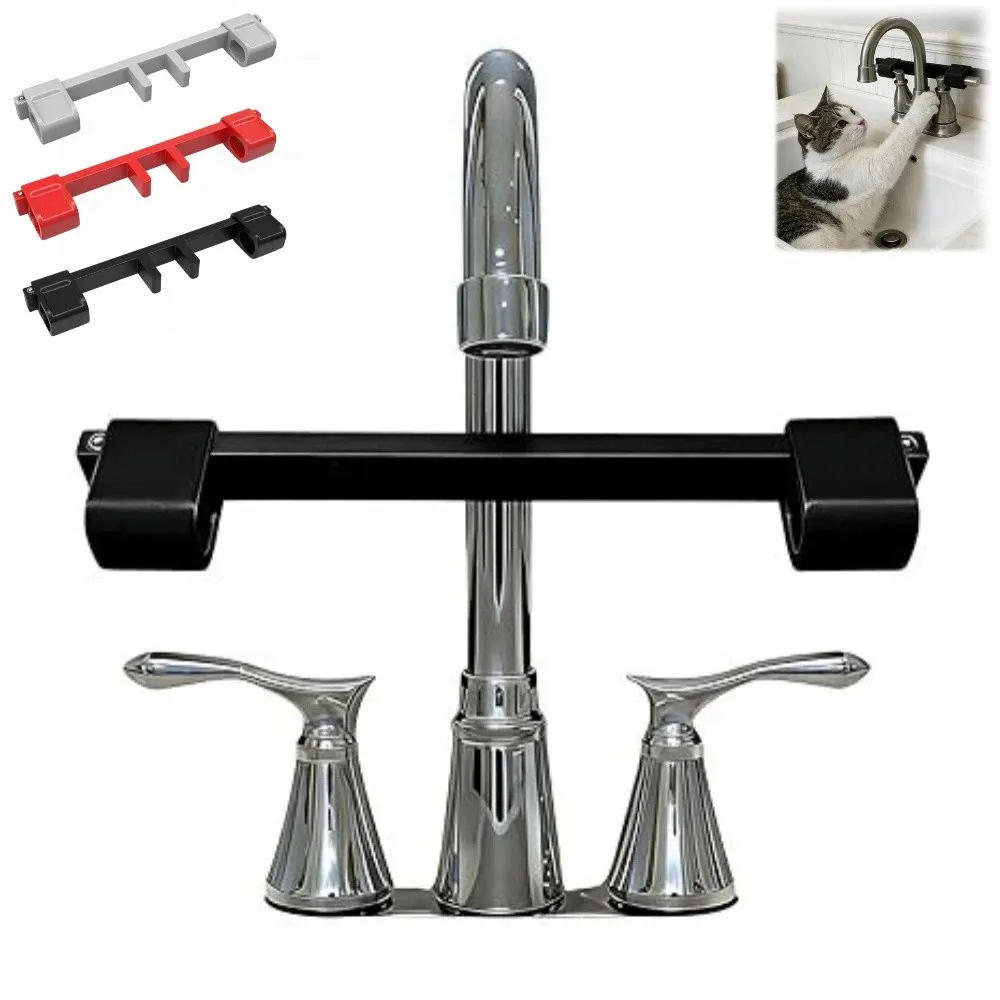 

Double-Handle Universal Faucet Handle Lock Anti-Slip Cat Proof Design Double Sink Faucet Handle Lock Quick-Install