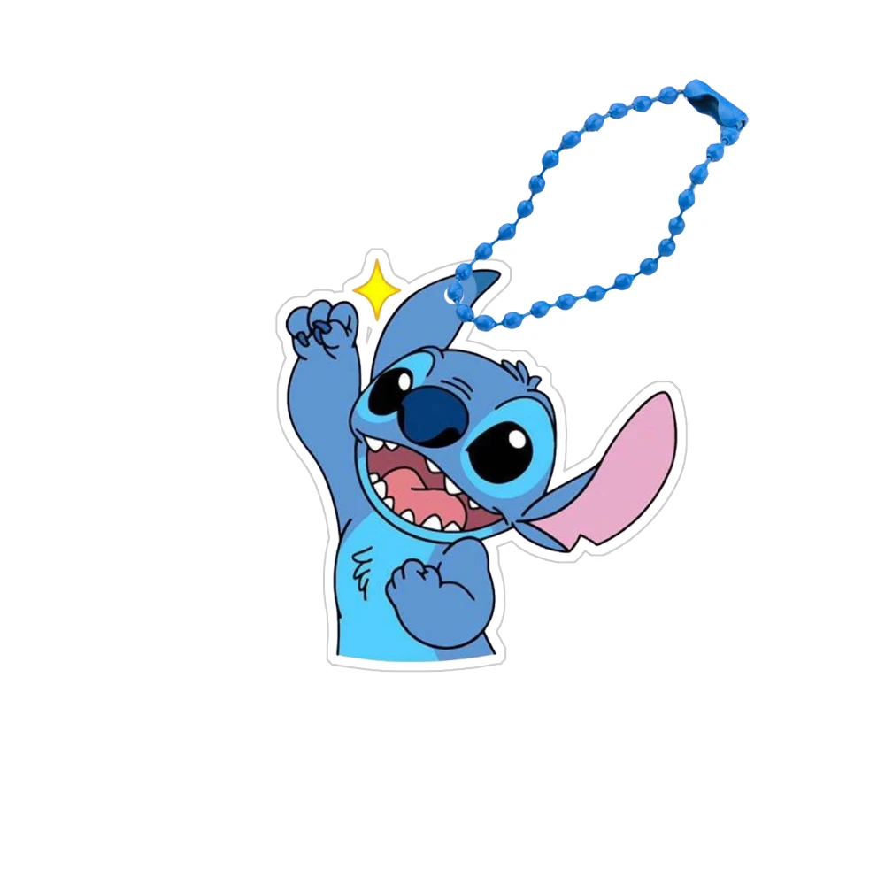 Stitch Pendant Keychain Acrylic Mobile Phone Bag Transparent Acrylic Keychains Kids Gift Collection Pendant Ornament