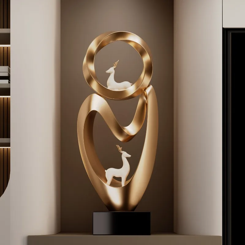 Sculpture Yilu Gaosheng Decoration Niche Entrance,Luxury Living Room,TV Cabinet Office Decoration,Figurine Art Gifts