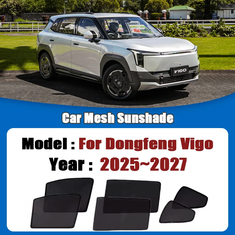 

Sunshades For Dongfeng Vigo Evolute i-JOY 2025~2027 Nammi 06 Car Mesh Window Sun Visors Magnetic Privacy Curtains Accessories