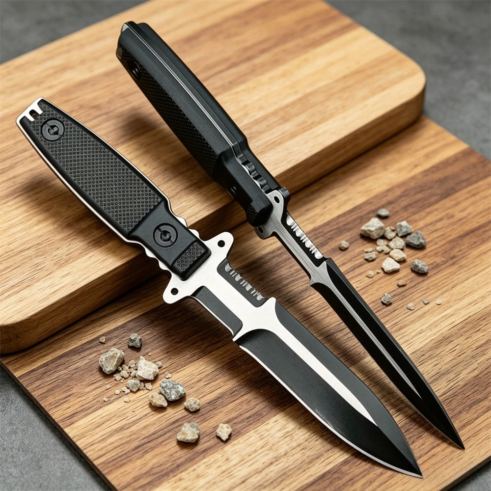 

Full Tang Fixed Blade Knife, 7Cr13Mov Steel Blade, Nylon Fiber Ergonomic Non-Slip Handle, Outdoor EDC Multipurpose Utility Gear