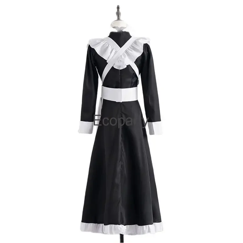 Lolita empregada cosplay traje para mulheres, preto e branco, uniforme anime, vestido, bonito, gótico, garçonete, roupas japonesas, meninas, novo