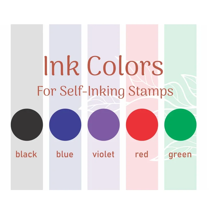 Customized Ink Return Stamps 5 SIZE - Personalized Rectangle Self-Printing Rubber Stamps with Clear Ink, Durable ABS Mater