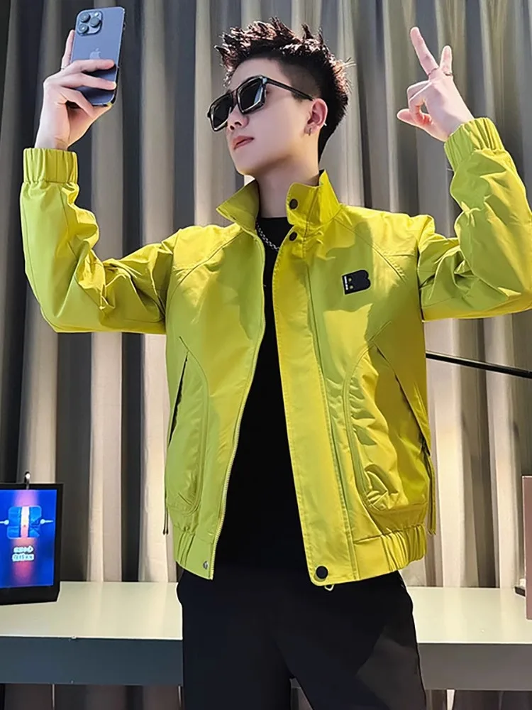 Sli الوقوف طوق Jaet الرجال الخريف جديد Sle 2025 الربيع الصيف العلامة التجارية العصرية الراقية يشعر طويل Sve سستة عادية Fa...