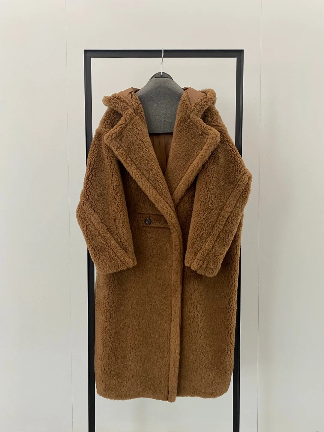 Cappotto invernale donna Alpaca di media lunghezza Parka in pelliccia di agnello vera pelliccia orsacchiotto con cappuccio caldo giacca spessa donna