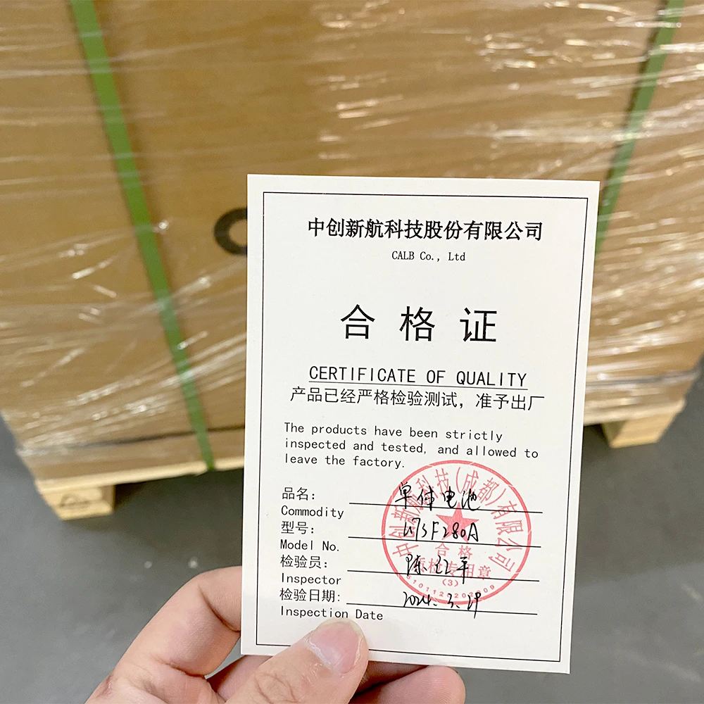 3.2V CALB 280A Grade a Lifepo4 Battery Cells Lithium Iron Phosphate High Rechargeable for Electric Vehicle Solar Home Energy