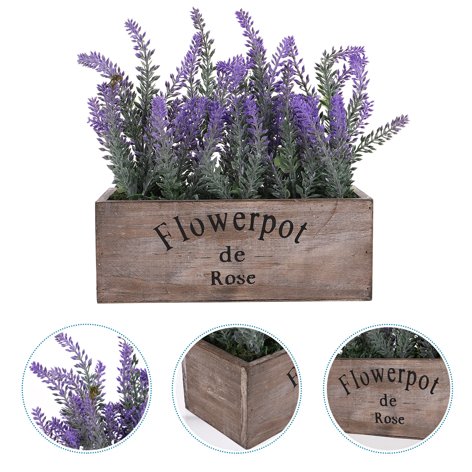 

Artificial Lavender Bonsai Decorpremium Lifelike Emulated Flower Household Ornament Fake Plant Adornment For Room Office