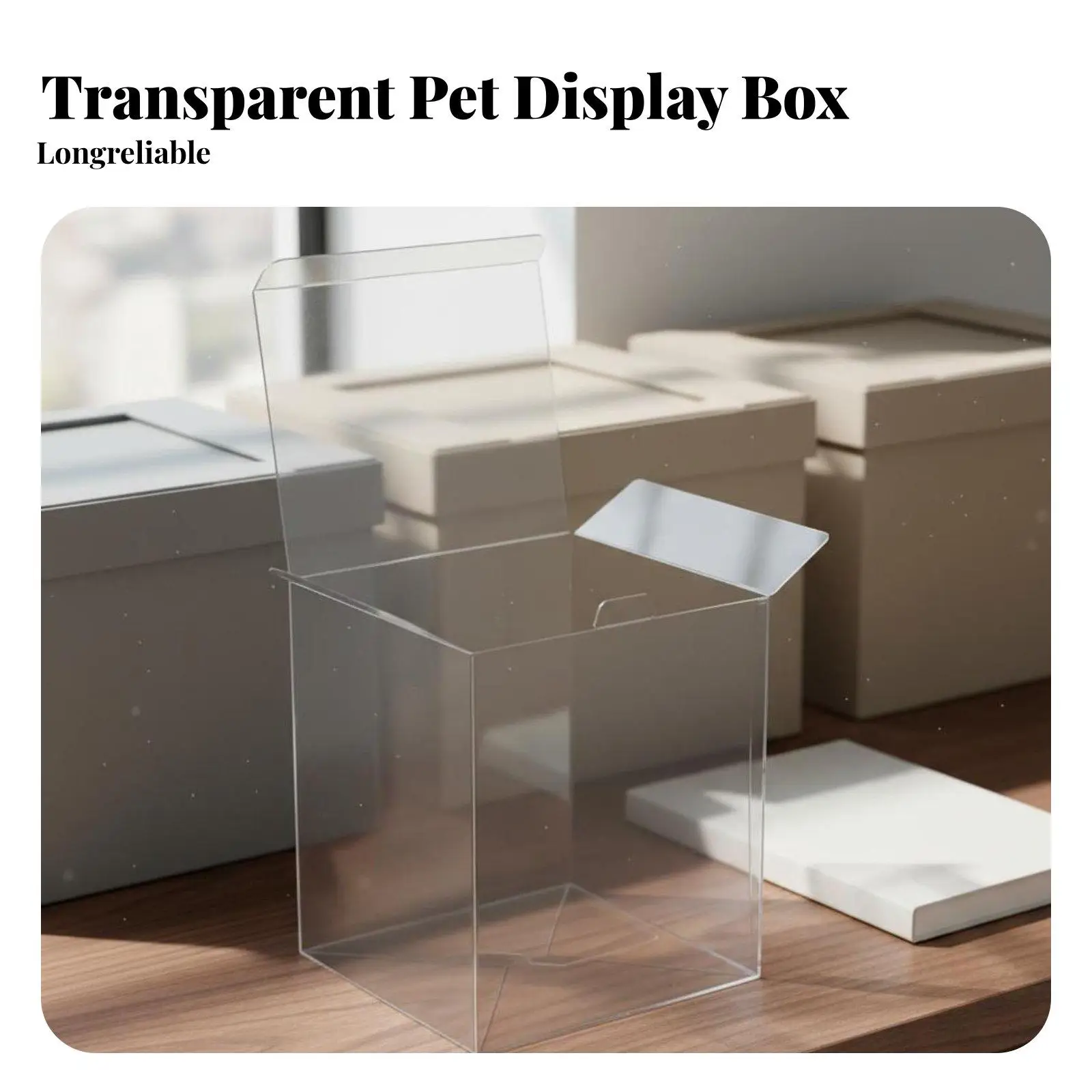 Transparent PET Display Case for 4 Inch Vinyl Figures Protector Dustproof Clear Collectible Box Stackable Storage