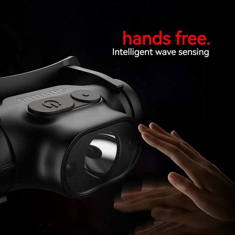 Philips New LED Headlamp Sensor Head Flashlight Ten Types of Lighting Rechargeable Headlamp Outdoor Working Camping Fishing