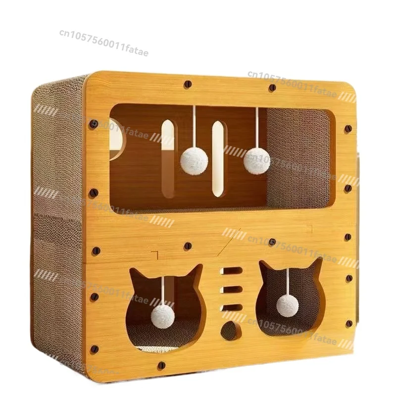 

Cat nest cat scratching board integrated closed claw board four seasons universal house winter kitten bed sofa toy