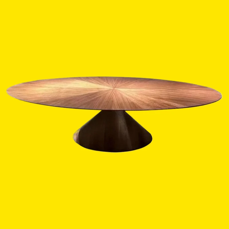 

UFO dining table black walnut oval villa large flat floor Nordic minimalist desk