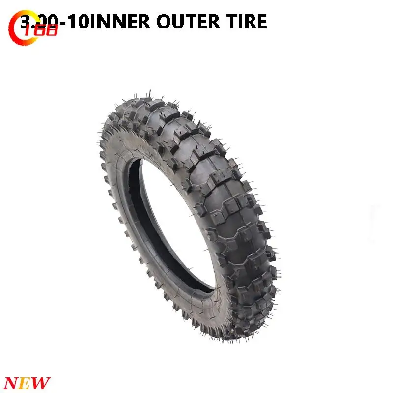 3.00-10 Inner and Outer Tires Suitable for Off-Road Racing, for Tomik SSR SDG GY6, Scooters, Motorcycles
