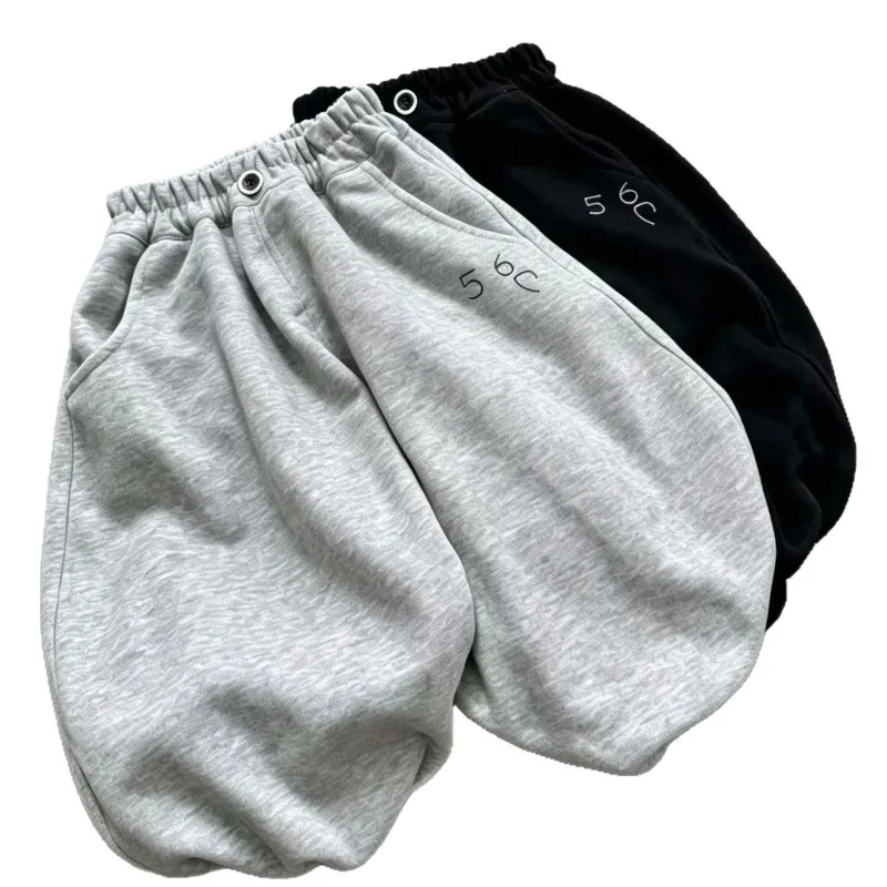 Bellbell Herbst-Jogginghose für Jungen, locker geschnitten, mit Buchstabenmuster, Kinder-Sport- und Freizeit-Hose, für Jungen im Alter von 2-10 Jahren, Teenager-Jungen, Hose mit elastischem Bund. – Detail 5