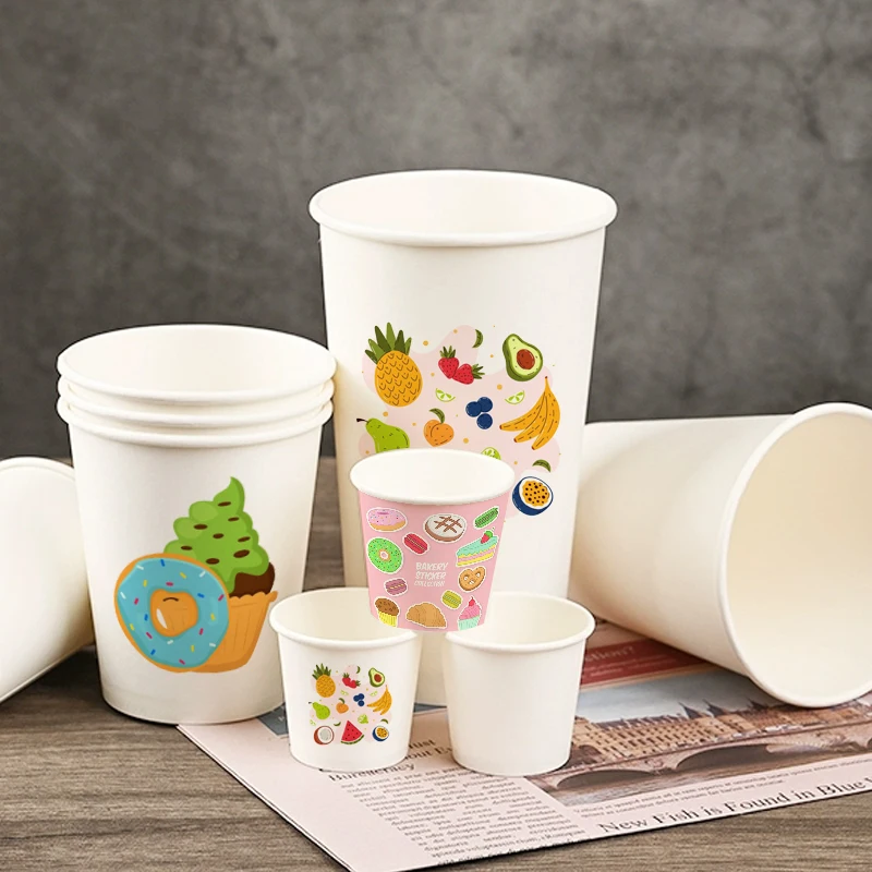 

Customized Private Design Disposable Coffee And Cola Beverage Cups, Food-Grade Kraft Paper Cups
