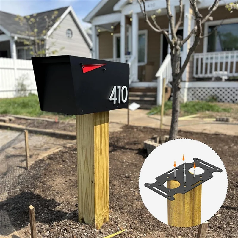 B84B-Mailbox Mounting Bracket Plate For Post Mount Mailboxes For Mounting Mailboxes Securely Onto Posts Or Walls Mailbox Hardwar