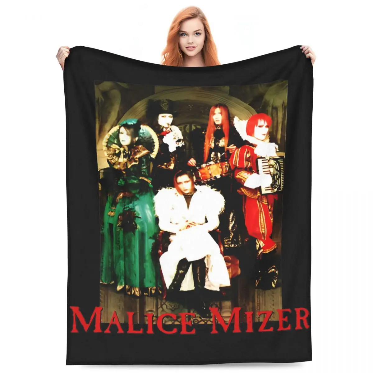 Relax Malice Mizer Visual Kei Rock Band Blanket Sofa Decorative Japanese Throws And Blankets Ultra-Soft Flannel for Bedroom