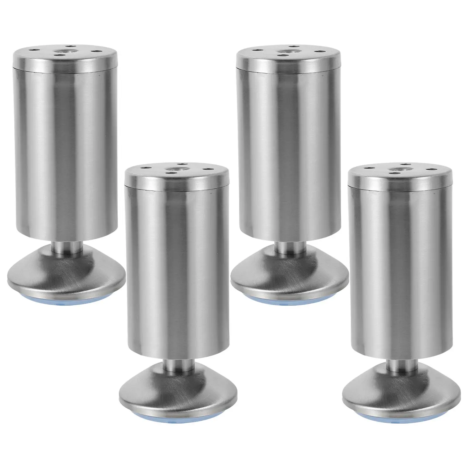 

4 Pcs Stainless Steel Furniture Feet Adjustable Height Leveler For Chair Cabinet Table Bookshelf Anti Easy Install