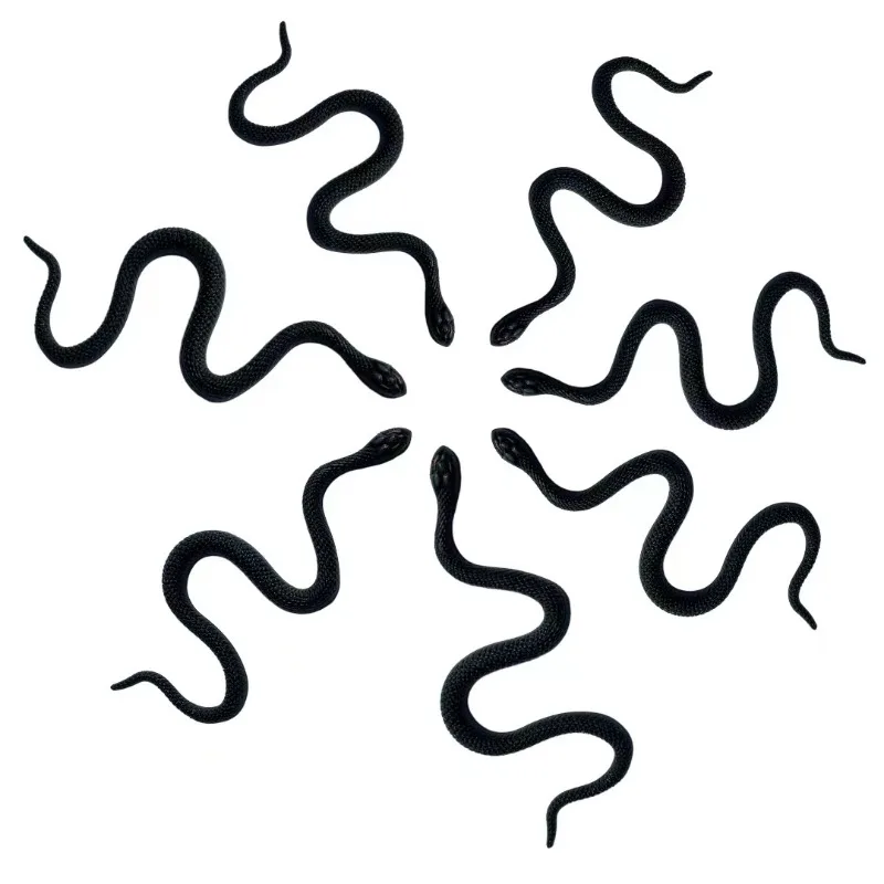 10 قطعة لعبة مطاطية واقعية وهمية ثعبان محاكاة Anaconda مخيف هالوين زينة الحفلات الدعائم المزحة خدعة ملحقات لعبة