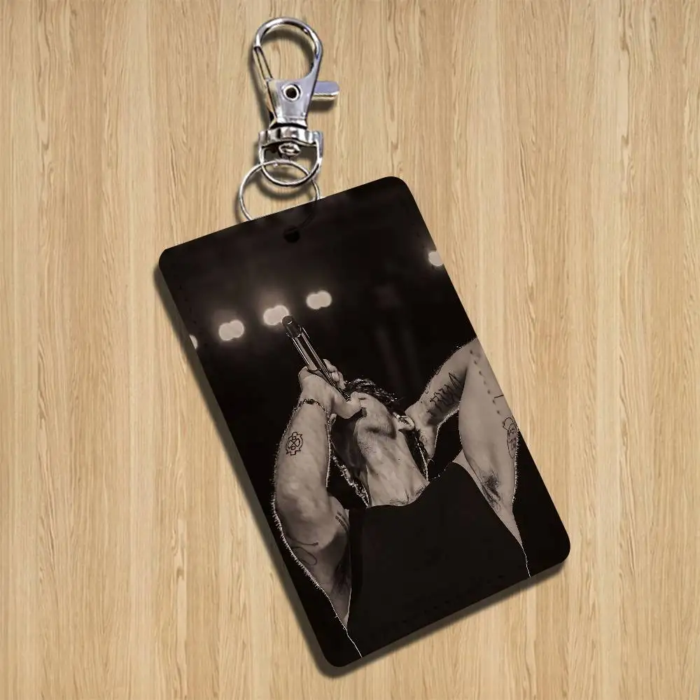 Close J-Jonas Brothers Art Rechteckiges Ausweishülle, Schlüsselanhänger, Zugangskartentasche, Schlüsselanhänger, Ring, Leder, Kartenhalter, Schlüsselanhänger, Zugang