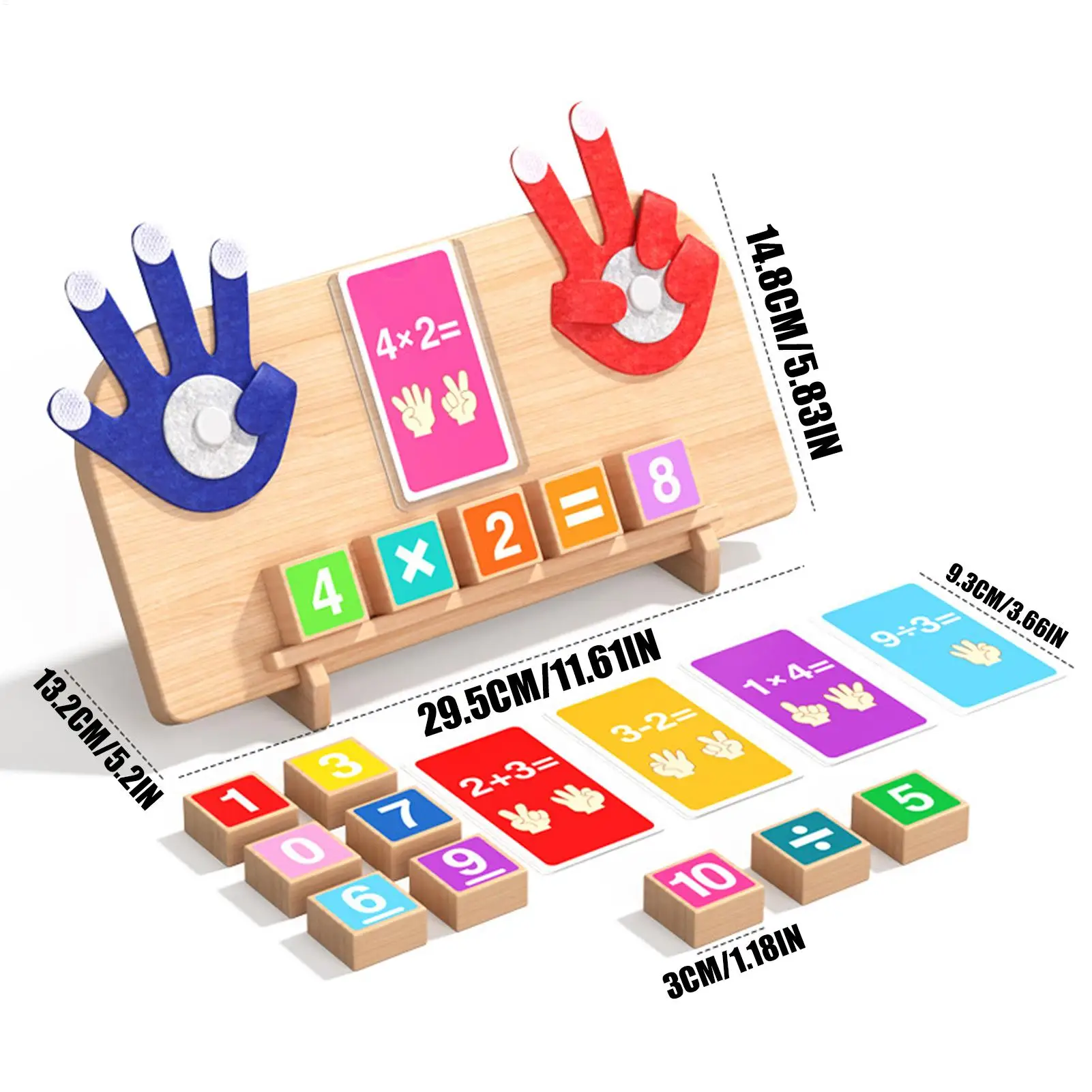 Brinquedos de matemática de madeira atividade aritmética pré-escolar manipuladores de matemática blocos de contagem para pré-escolares estudantes alunos escola em casa