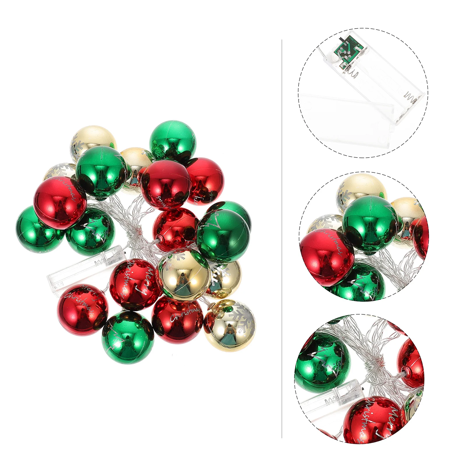 1 قطعة عيد الميلاد الملونة الكرة سلسلة مصباح الإبداعية عيد الميلاد ضوء زخرفة مهرجان مصباح للزينة لعيد الميلاد الطرف الديكور #5