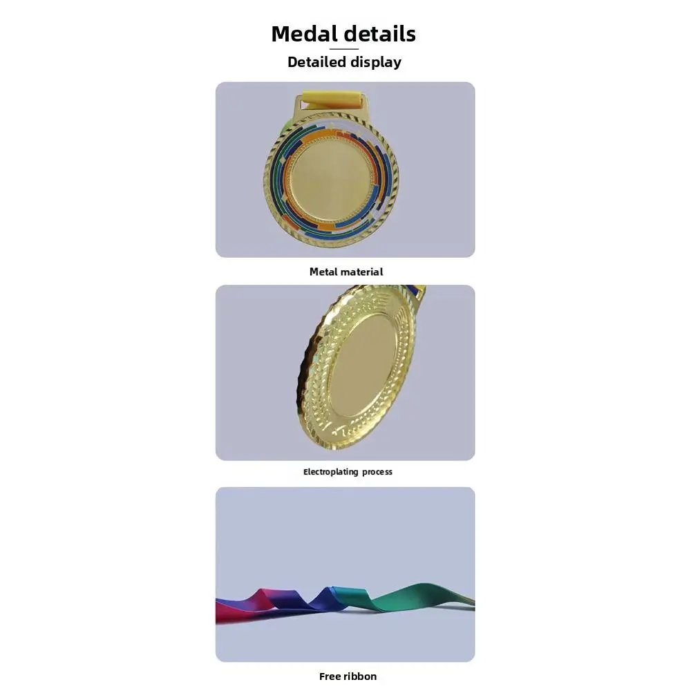 

Новые цветные пустые медали с лентой, золотые, серебряные, бронзовые, 7,5x6,5 мм, цветная медаль, универсальный сувенир, бронзовый цвет, медаль для танцевальных соревнований