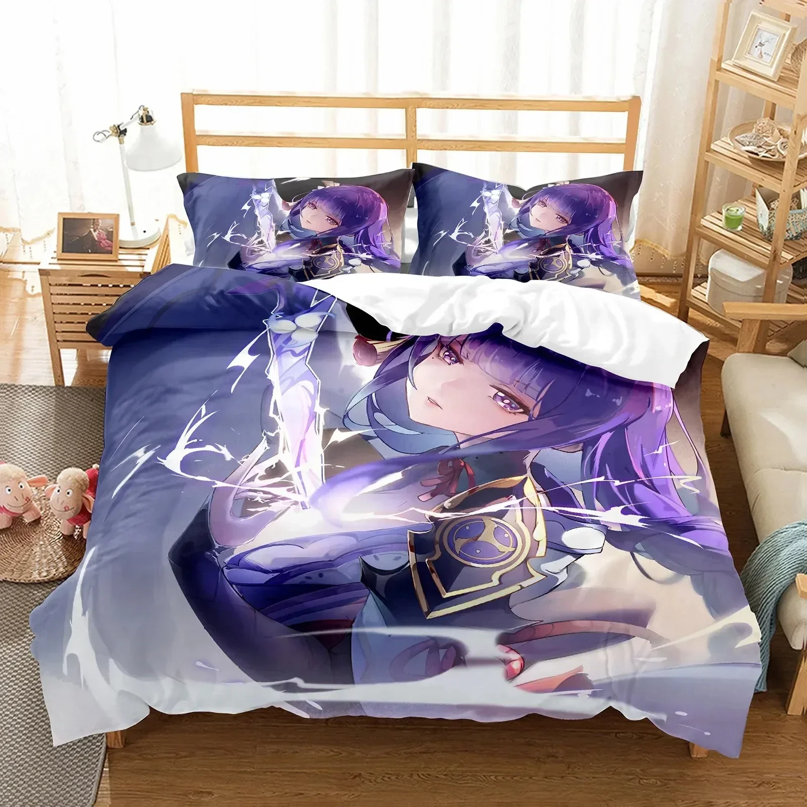 3D Print Genshin Impact Anime Arataki Ltto Bedding Set Boys Girls Twin Queen King Size Duvet Cover Pillowcase Bed boys Adult