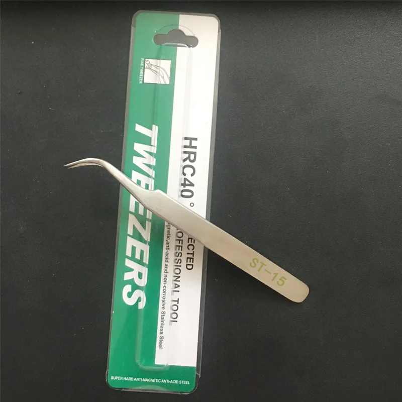 Tweezers, Stainless Steel, Thickened And Hardened, Manual Elbow Tool, Repair Clip, Hair Picking, Nail Beauty And Eyelash Forceps