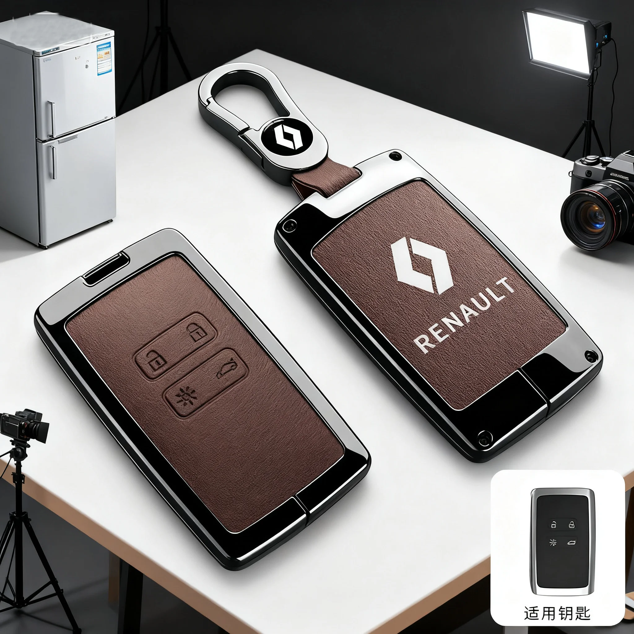 Nuova custodia in pelle per chiave remota per auto Decorazione per Renault Megane RS Clio Koleos Captur Kadjar Rafale Arkana Dacia Accessori